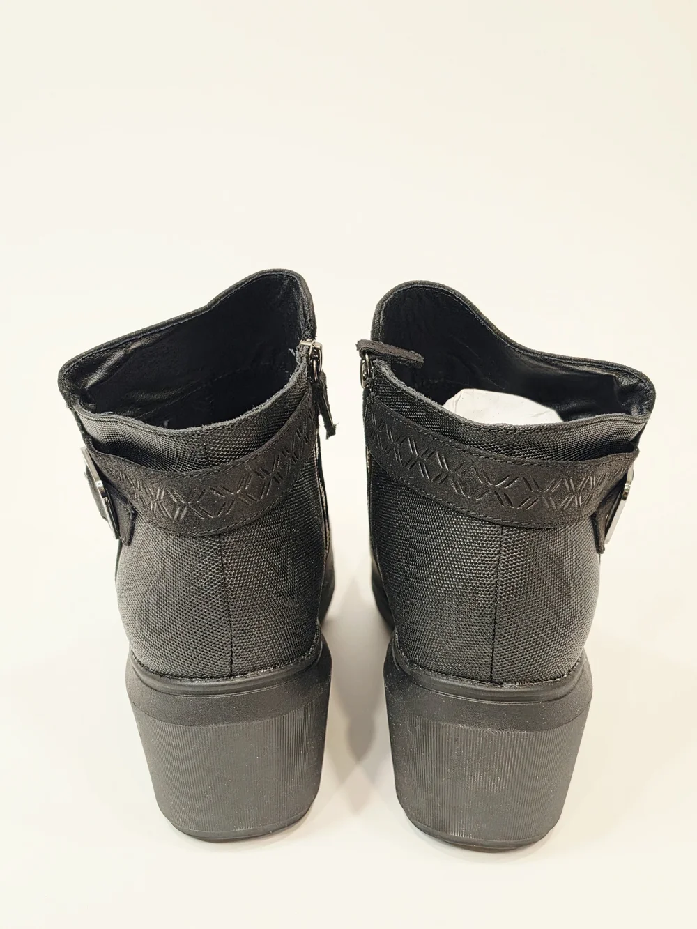 BOBS from Skechers Gala In High Demand Women’s Black Wedge Ankle Boots